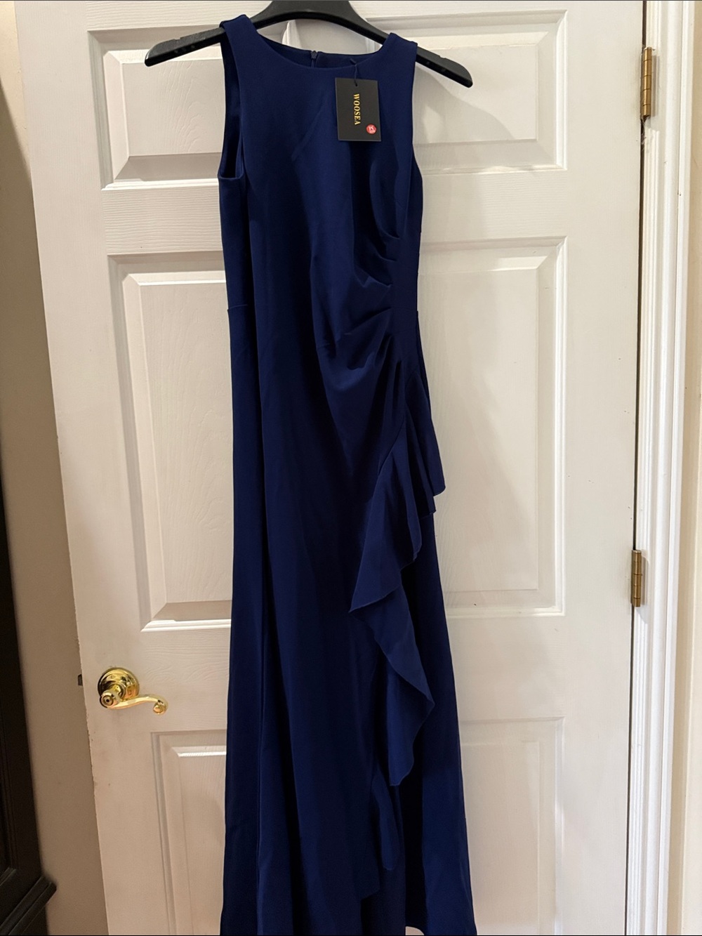 WOosea Navy Sleeveless Maxi Dress